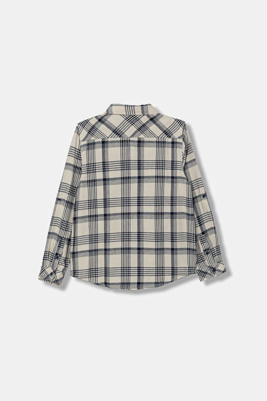 Детская хлопковая рубашка Guess цвет бежевый L5YH03 WGA80