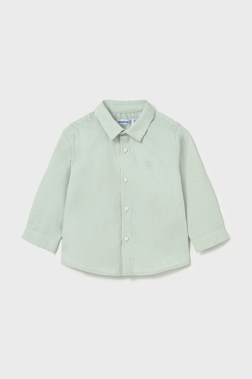 Mayoral cămașă din bumbac pentru bebeluși culoarea verde, 124