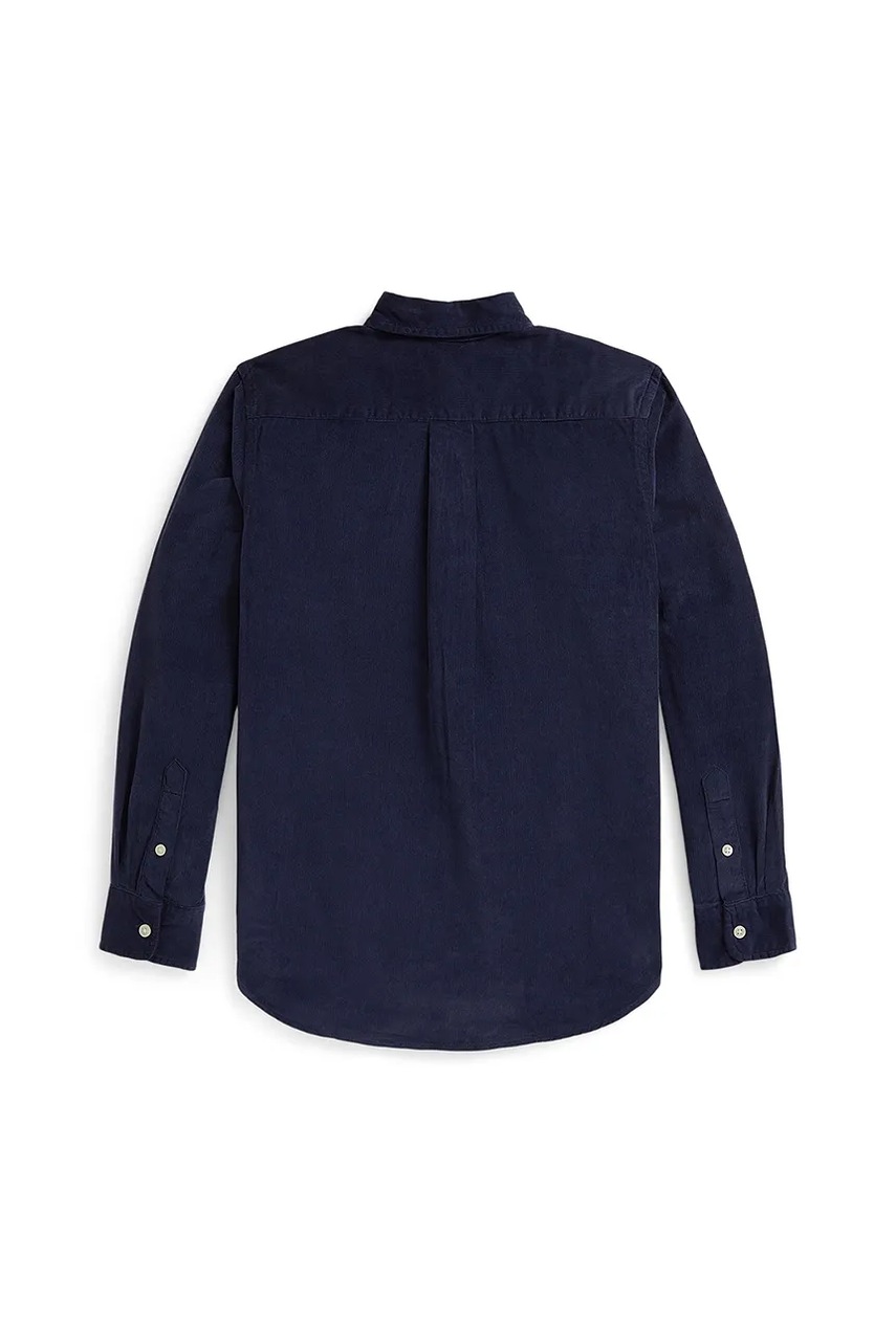 Детская хлопковая рубашка Polo Ralph Lauren цвет синий 323878888500 Детская хлопковая рубашка Polo Ralph Lauren цвет синий 323878888500