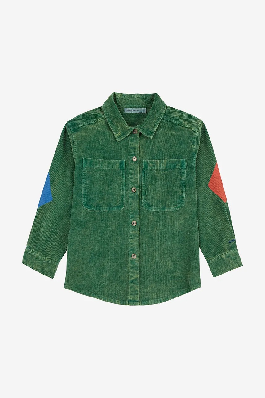 Детская рубашка Bobo Choses Bobo Joker цвет зелёный 225AC056