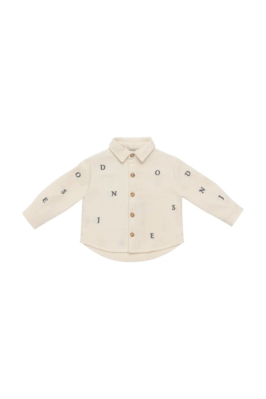 Детская хлопковая рубашка Donsje Chee Shirt цвет белый 4107800