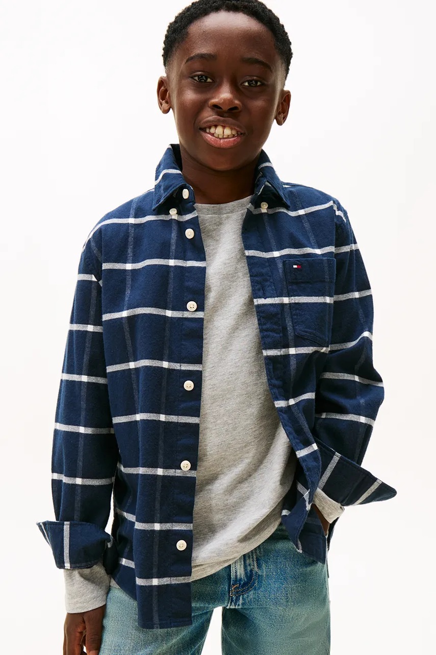 

Детска риза Tommy Hilfiger, Тъмносин