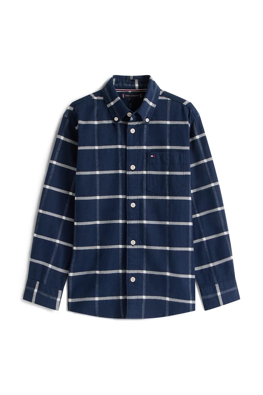Детская рубашка Tommy Hilfiger цвет синий KB0KB10096