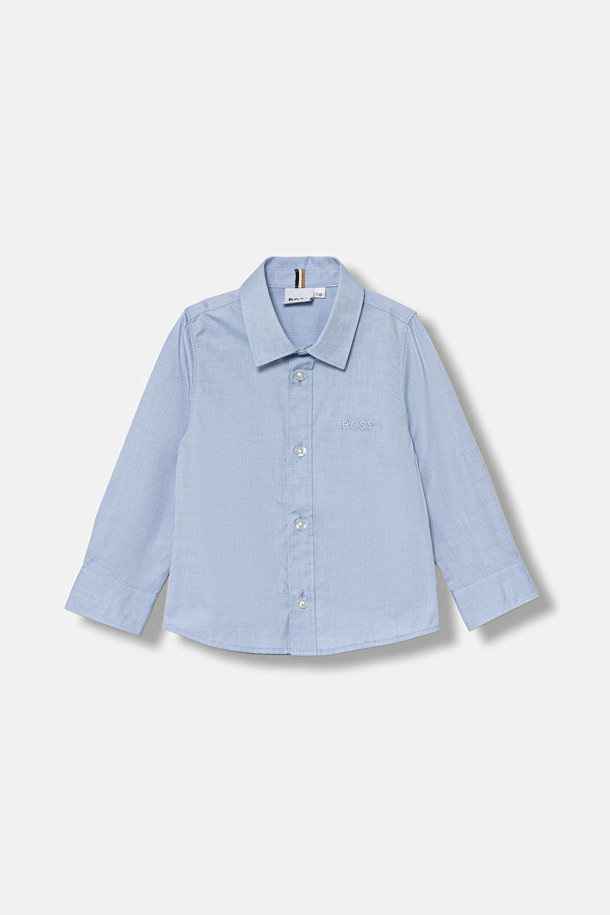BOSS cămașă din bumbac pentru bebeluși J52681