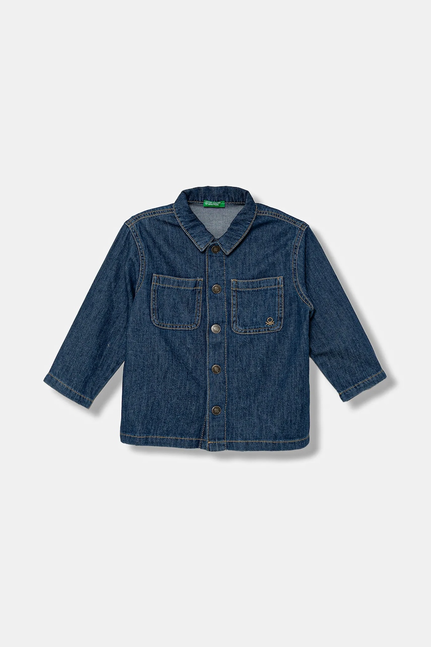 United Colors of Benetton cămașă din denim pentru copii 5AD6GQ02U