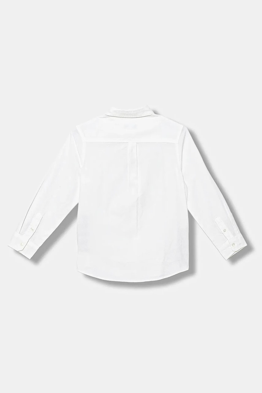 Детская хлопковая рубашка United Colors of Benetton цвет белый 5DGXCQ00T Детская хлопковая рубашка United Colors of Benetton цвет белый 5DGXCQ00T