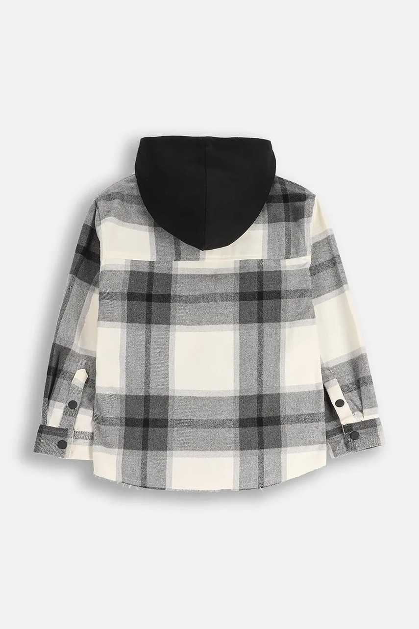 Детская хлопковая рубашка Coccodrillo цвет серый X-RAY VISION BOY JUNIOR