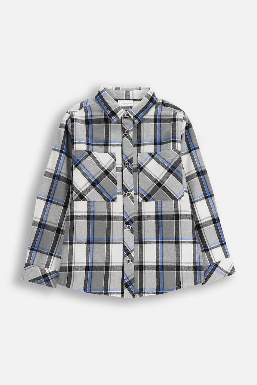 Coccodrillo cămașă de bumbac pentru copii culoarea gri, CITY BUILDER BOY KIDS