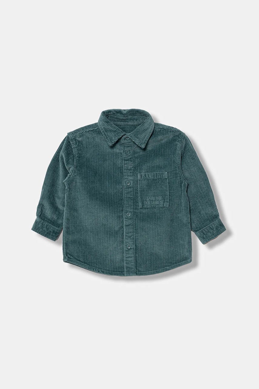 United Colors of Benetton cămașă copii culoarea verde, 5IKTGQ02W