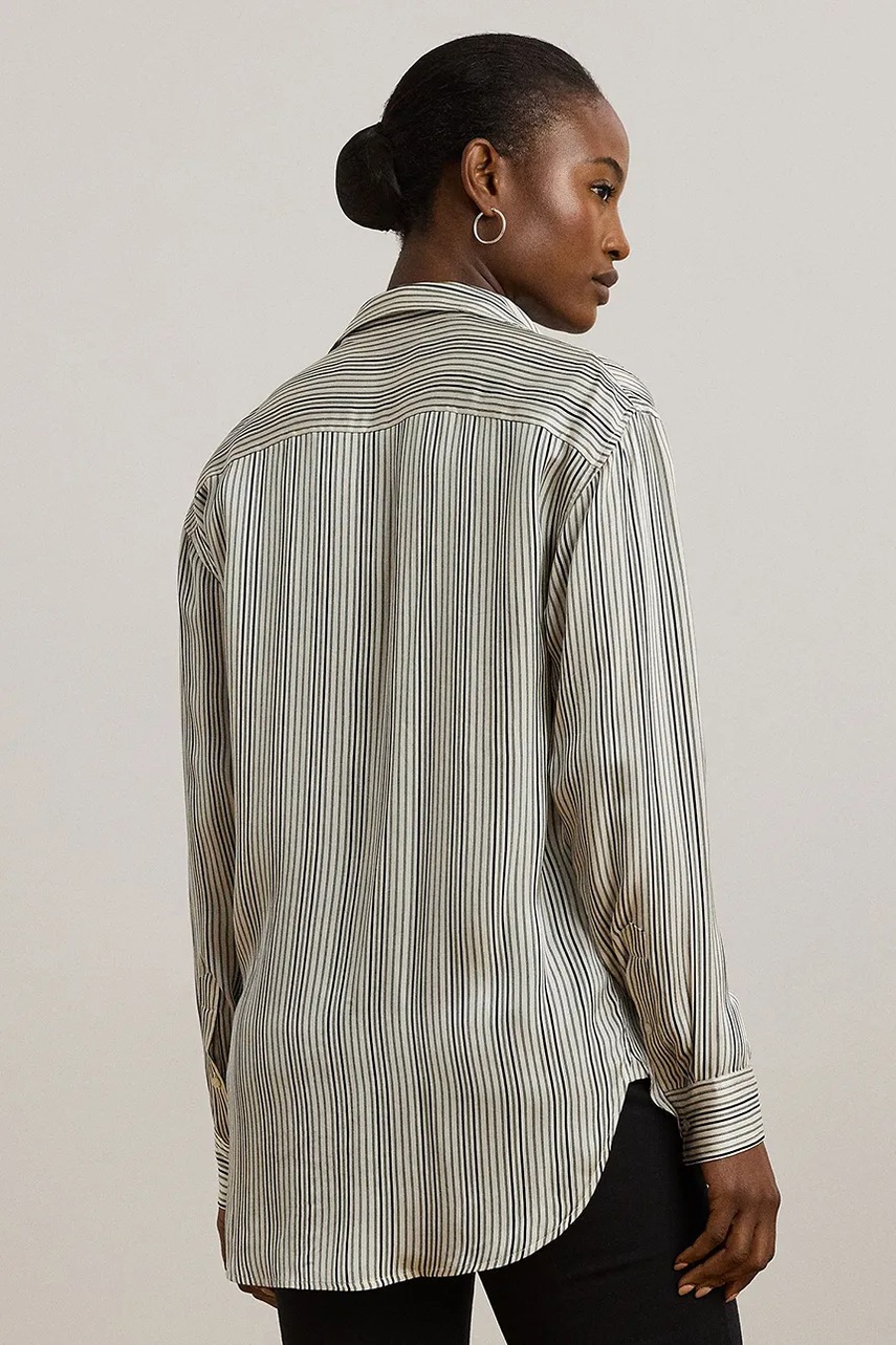 Рубашка Lauren Ralph Lauren цвет бежевый regular классический воротник 200970812