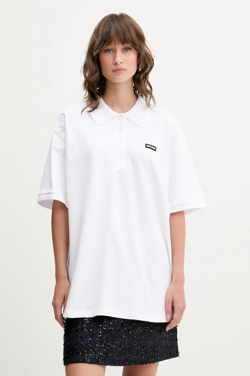 Rotate tricou polo culoarea alb, 114785400
