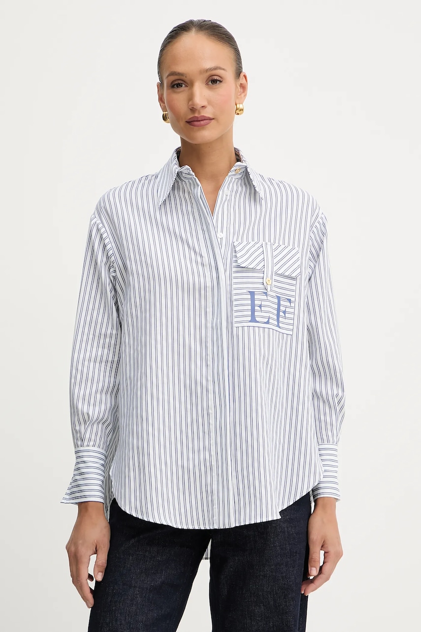 Elisabetta Franchi cămașă din bumbac cu guler clasic, relaxed, CA11156E2