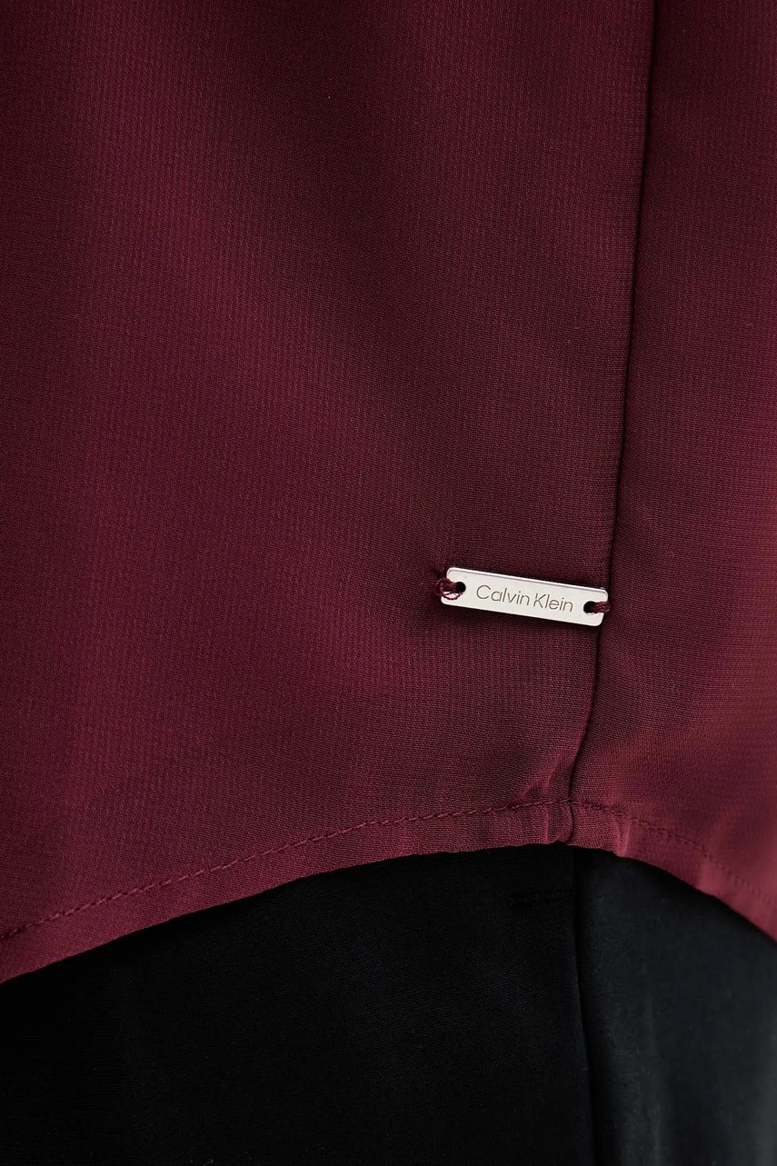 Πουκάμισο Calvin Klein χρώμα: μπεζ, LV044B902G φωτογραφία