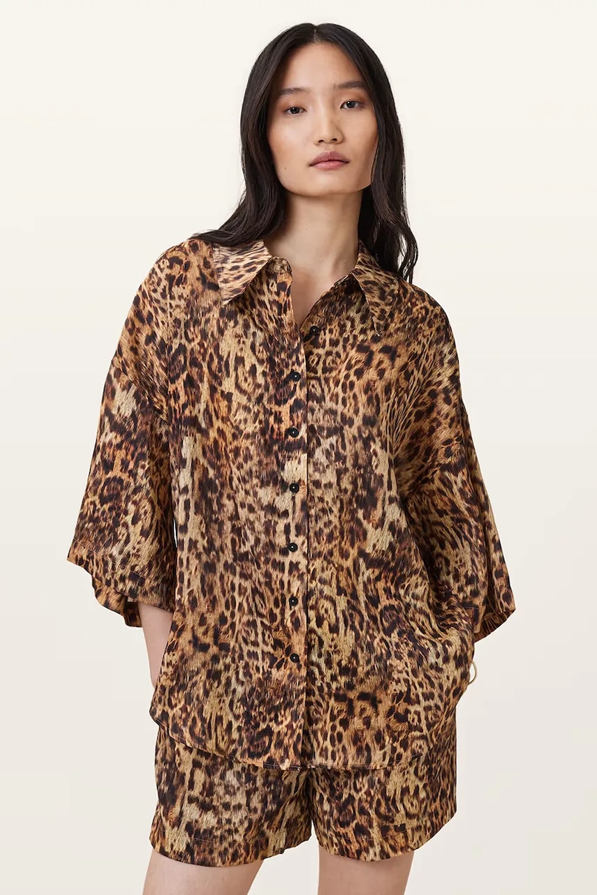 AllSaints cămașă de in CHARLI cu guler clasic, relaxed, W061PC
