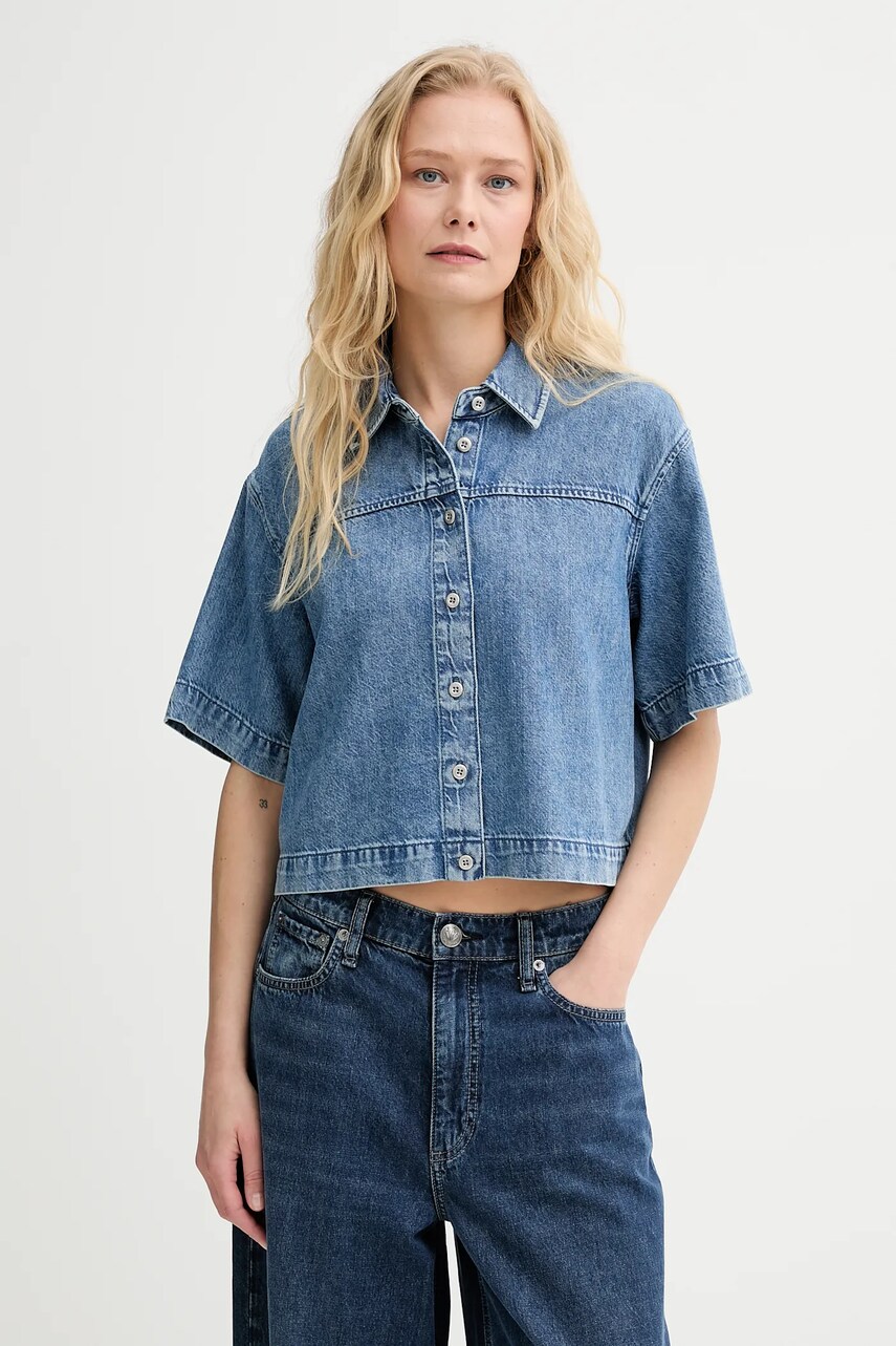 Rag & Bone cămașă din denim cu guler clasic, relaxed, WDD25PA001UFRI