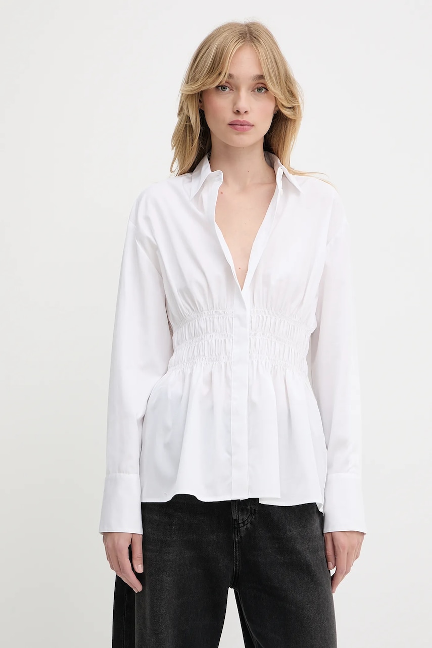 Rag & Bone cămașă din bumbac culoarea alb, cu guler clasic, relaxed, WAW25PA0317631