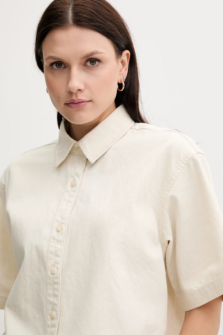 Košeľa s prímesou ľanu Calvin Klein Jeans