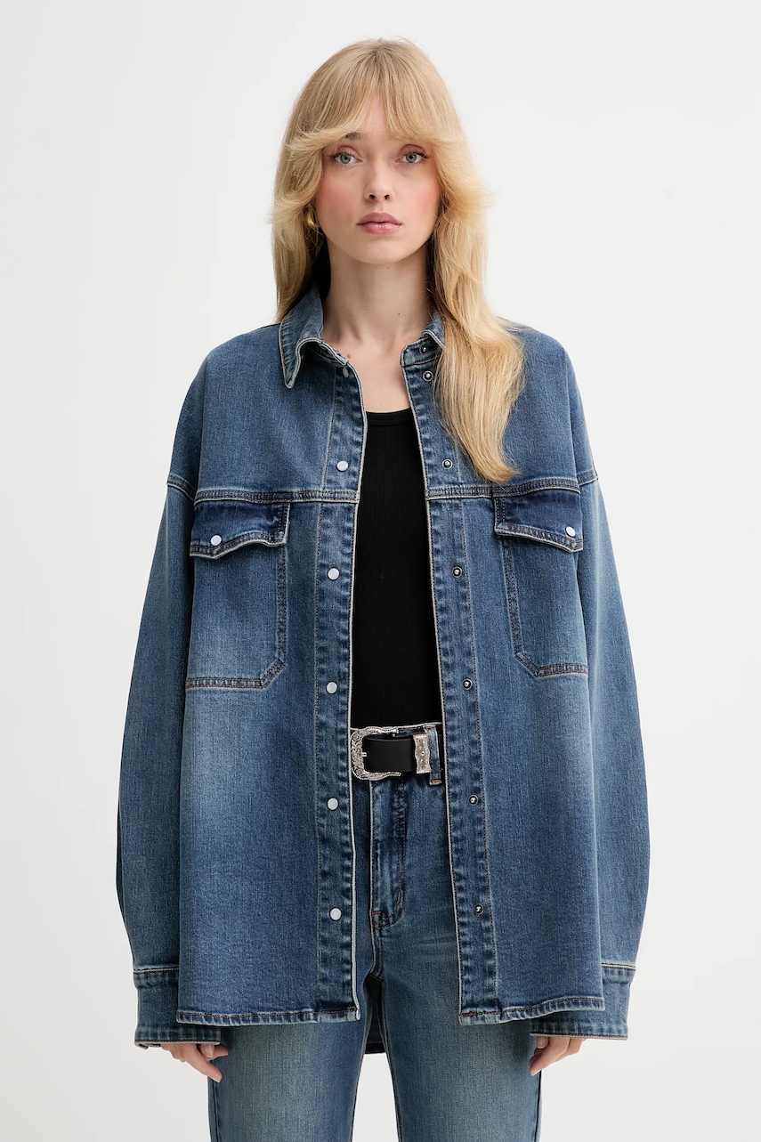 Gestuz cămașă din denim cu guler clasic, relaxed, 10910575