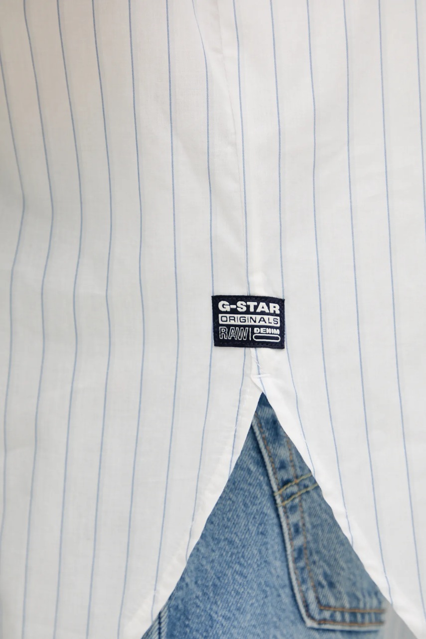 Βαμβακερό πουκάμισο G-Star χρώμα: άσπρο, D26133-D926 φωτογραφία