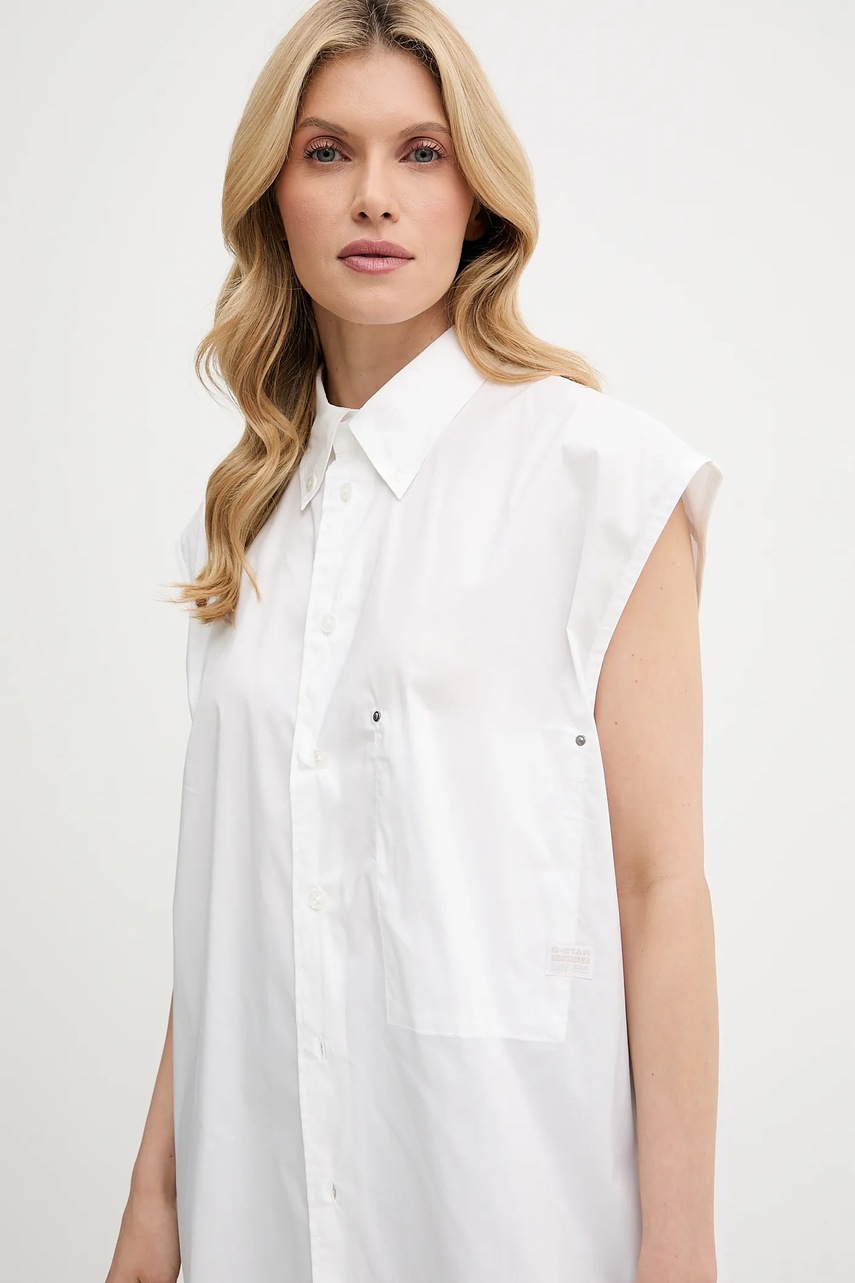 Πουκάμισο G-Star χρώμα: άσπρο, D26541-D321 φωτογραφία