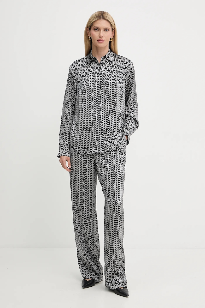 Рубашка MICHAEL Michael Kors цвет серый relaxed классический воротник MT540V6JLW Рубашка MICHAEL Michael Kors цвет серый relaxed классический воротник MT540V6JLW