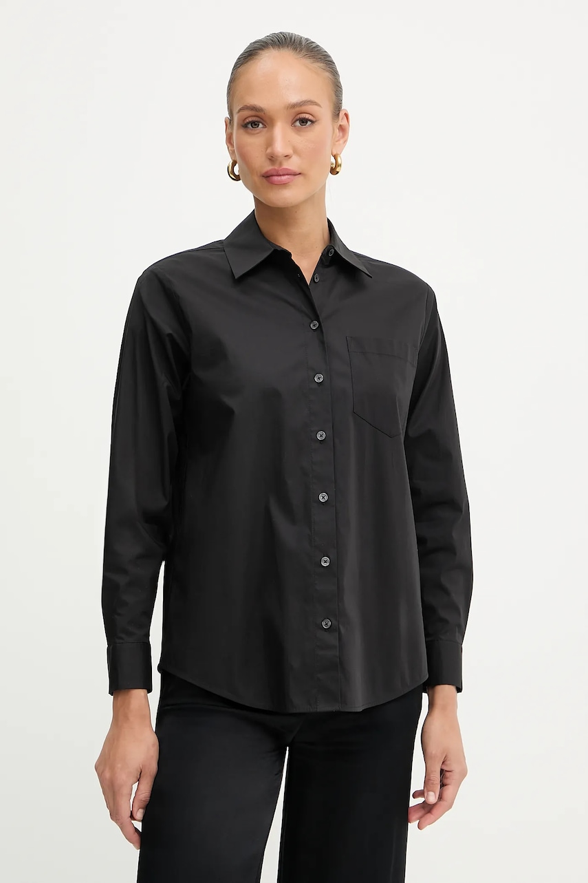 MICHAEL Michael Kors cămașă culoarea negru, cu guler clasic, regular, MT540TYF4C