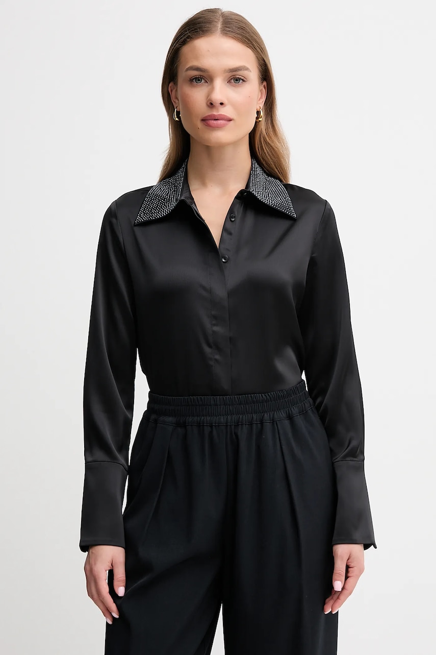 Joseph Ribkoff cămașă culoarea negru, cu guler clasic, regular, 254926