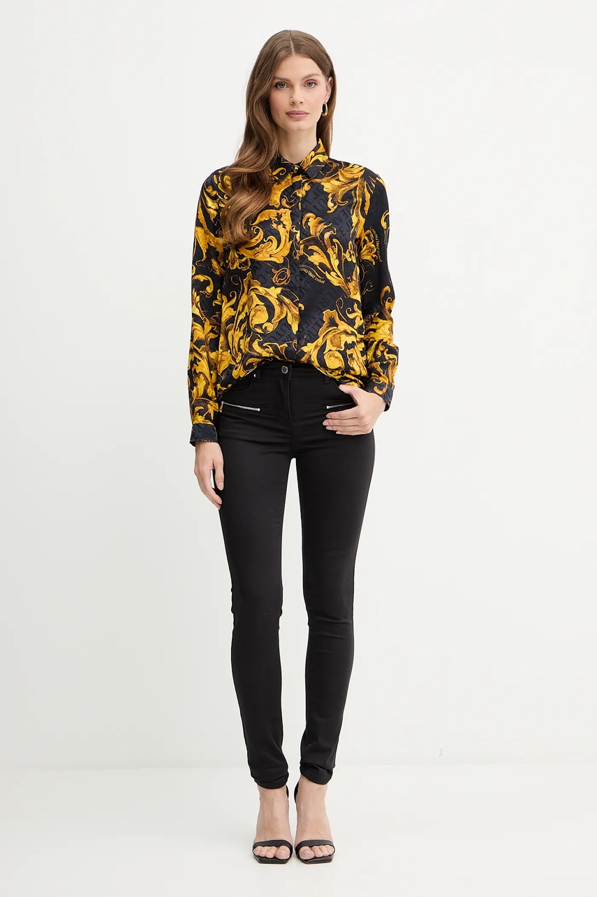 Рубашка Versace Jeans Couture цвет чёрный regular классический воротник 79HAL201 NS671