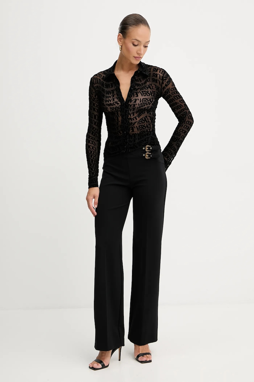 Рубашка Versace Jeans Couture цвет чёрный regular классический воротник 79HAL213 JS490 Рубашка Versace Jeans Couture цвет чёрный regular классический воротник 79HAL213 JS490