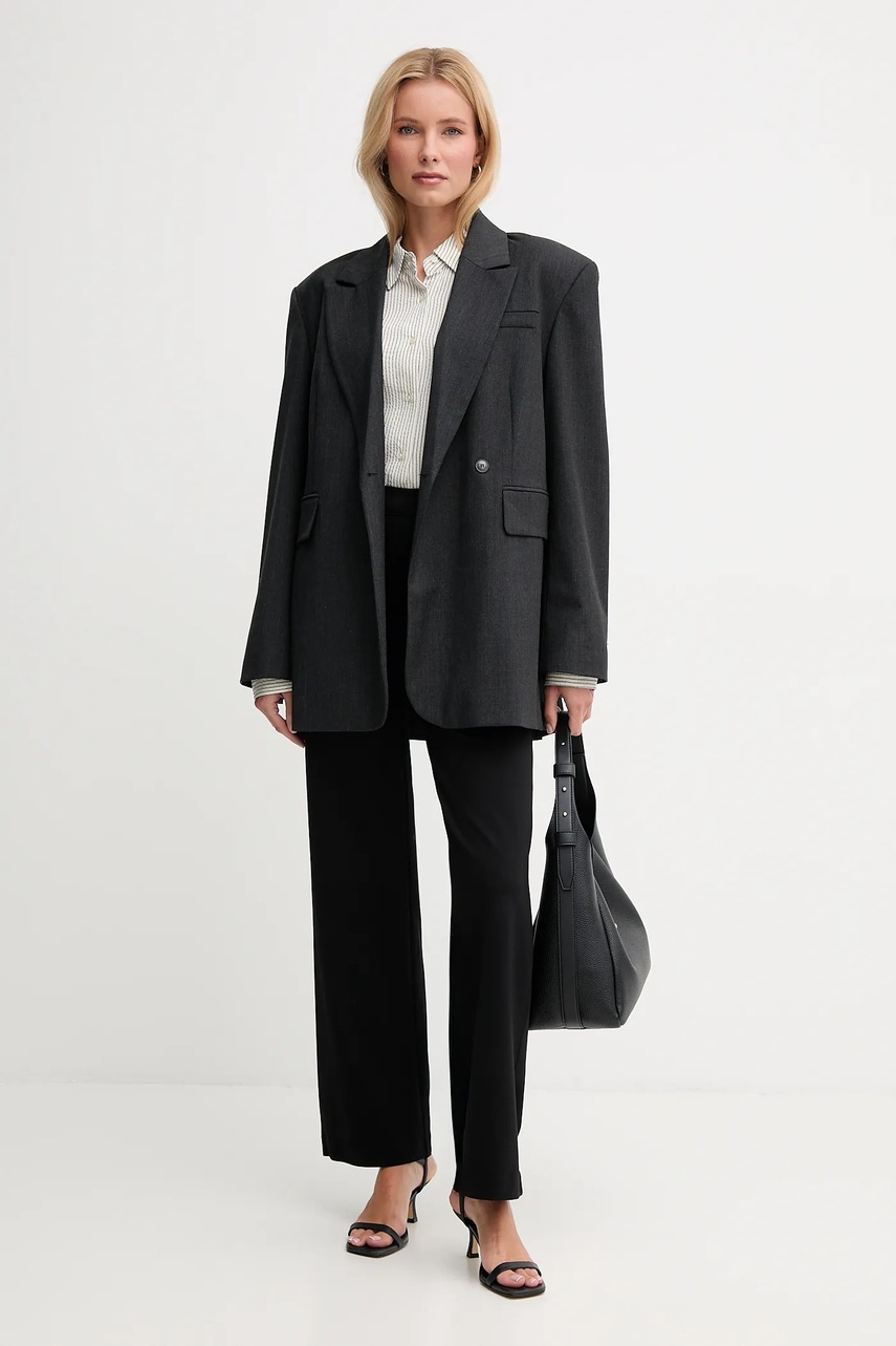 Рубашка United Colors of Benetton цвет бежевый regular классический воротник 570QDQ0AL