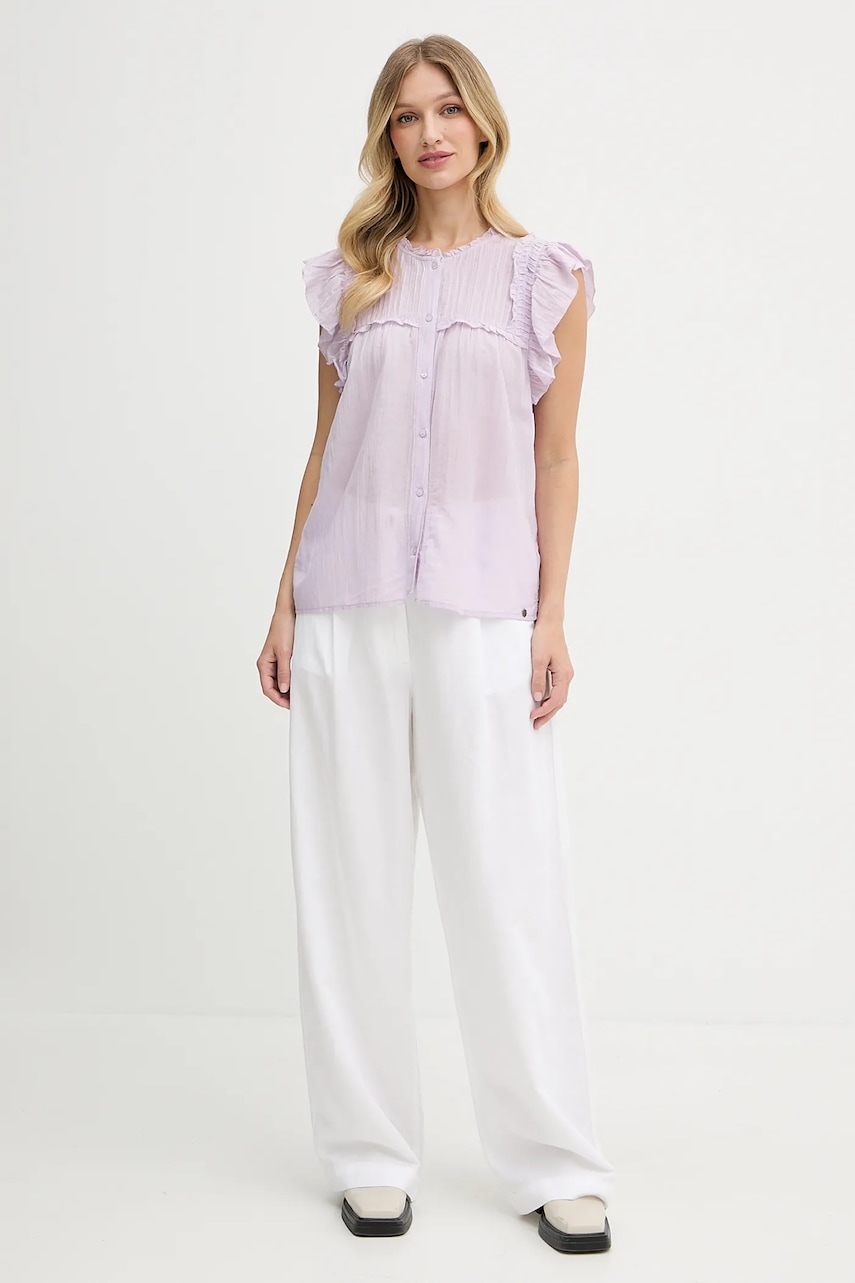 Рубашка Pepe Jeans цвет фиолетовый regular классический воротник PL305101 Рубашка Pepe Jeans цвет фиолетовый regular классический воротник PL305101