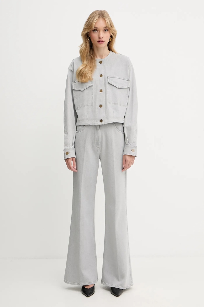 Джинсовая куртка Forte Forte цвет серый демисезонная oversize 14029.my.shirt