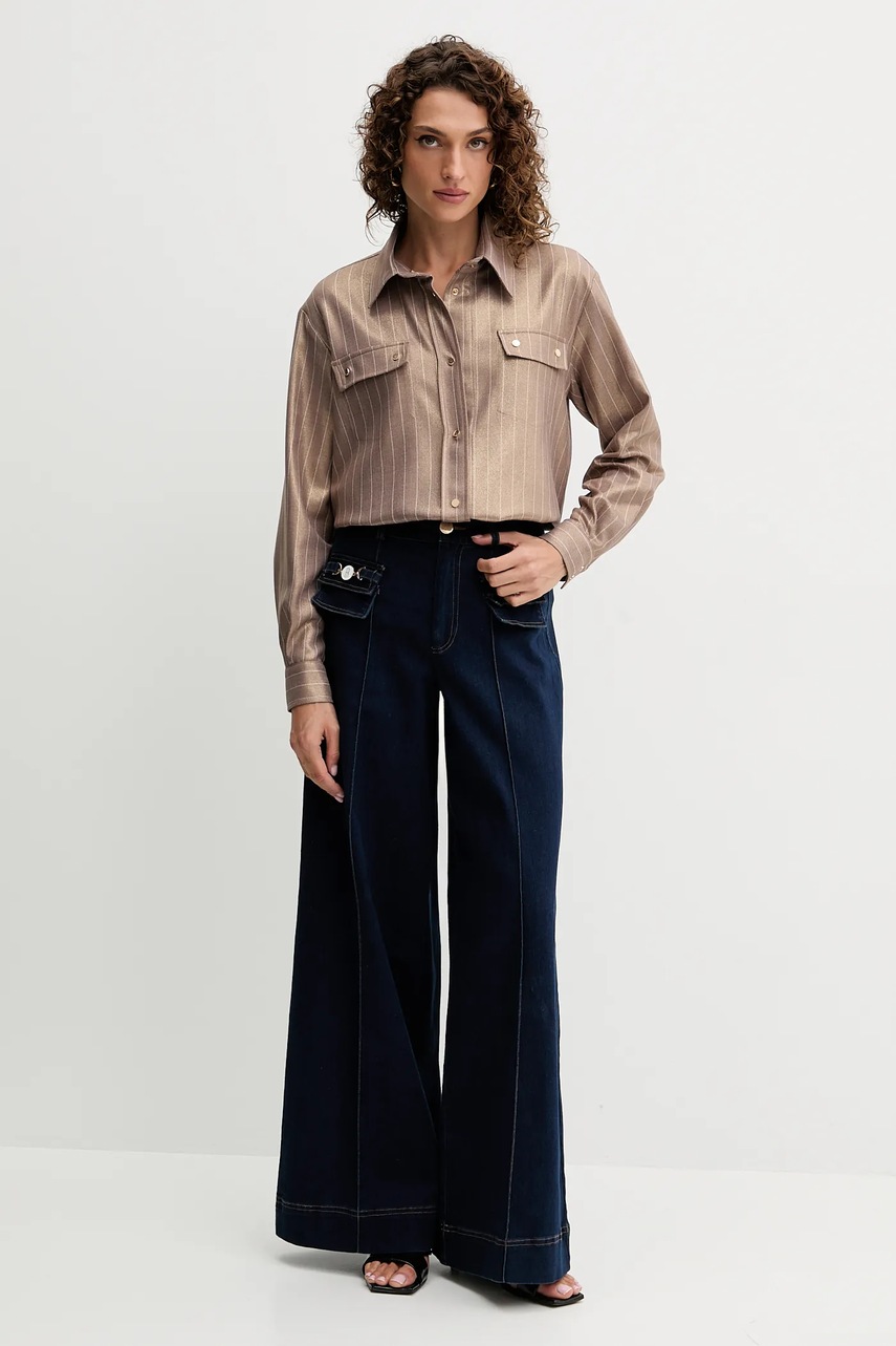 Рубашка Fracomina цвет бежевый regular классический воротник FS25WT6011W479T4