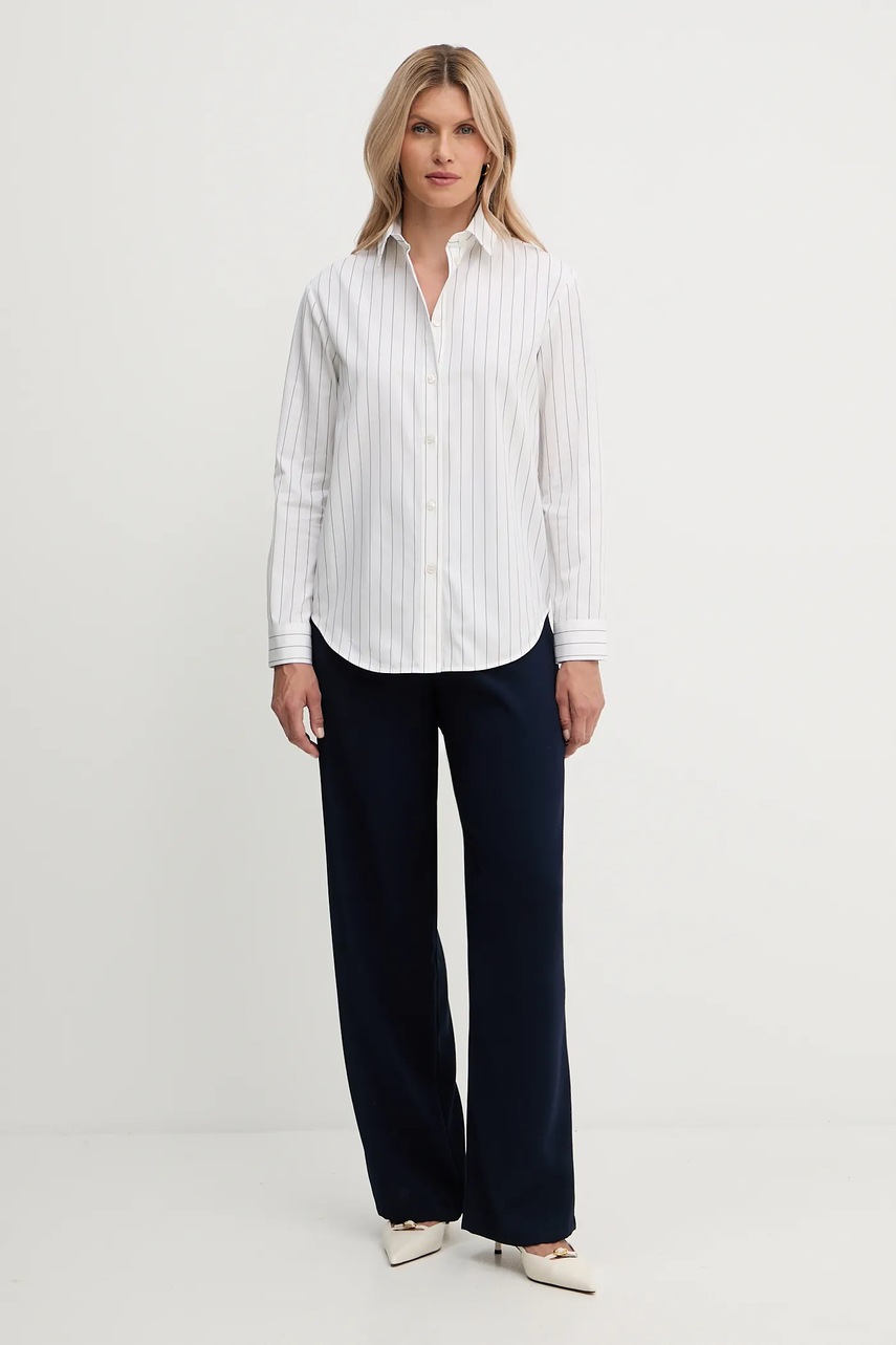 Хлопковая рубашка MM EFFIGE цвет белый regular классический воротник 2526116037600