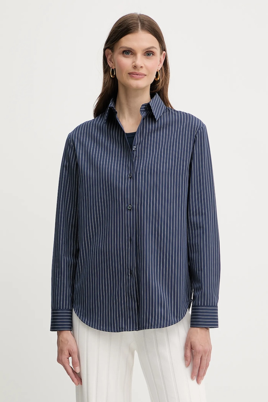 MM cămașă din bumbac EFFIGE culoarea bleumarin, cu guler clasic, regular, 2526116037600