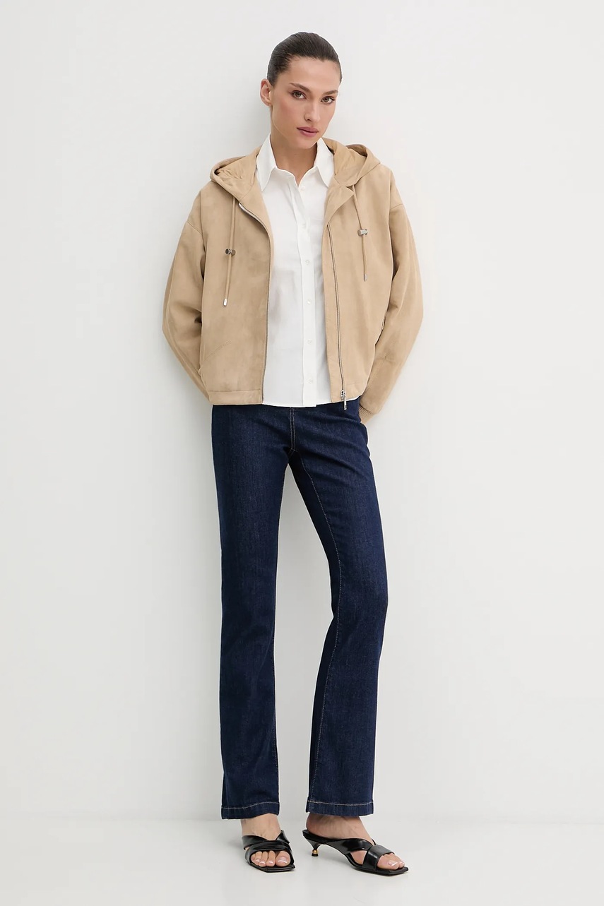 Хлопковая рубашка Weekend Max Mara NUORO цвет белый relaxed классический воротник 2525116111600