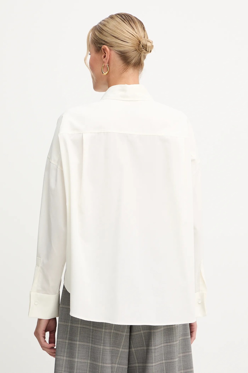 Хлопковая рубашка Weekend Max Mara ARTURO цвет белый relaxed классический воротник 2525116042600