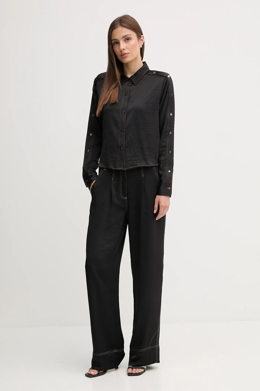 Рубашка Dkny цвет чёрный relaxed классический воротник P5EM7B93