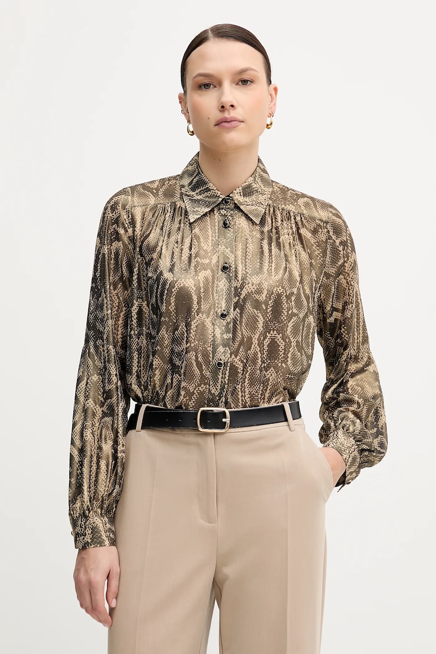 Marc Aurel cămașă culoarea verde, cu guler clasic, relaxed, 6368-1000-93490