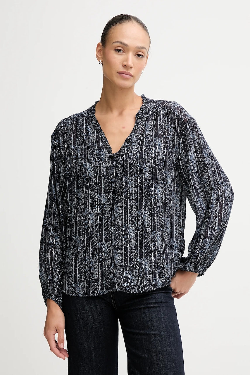 Pepe Jeans cămașă culoarea bleumarin, relaxed, PL3051281