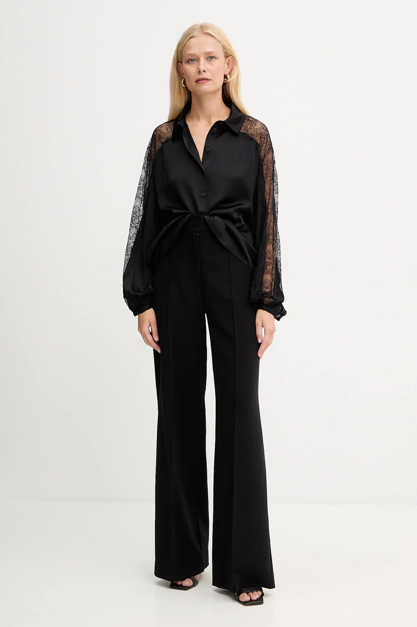 Рубашка Twinset цвет чёрный relaxed классический воротник 252LL2TBB