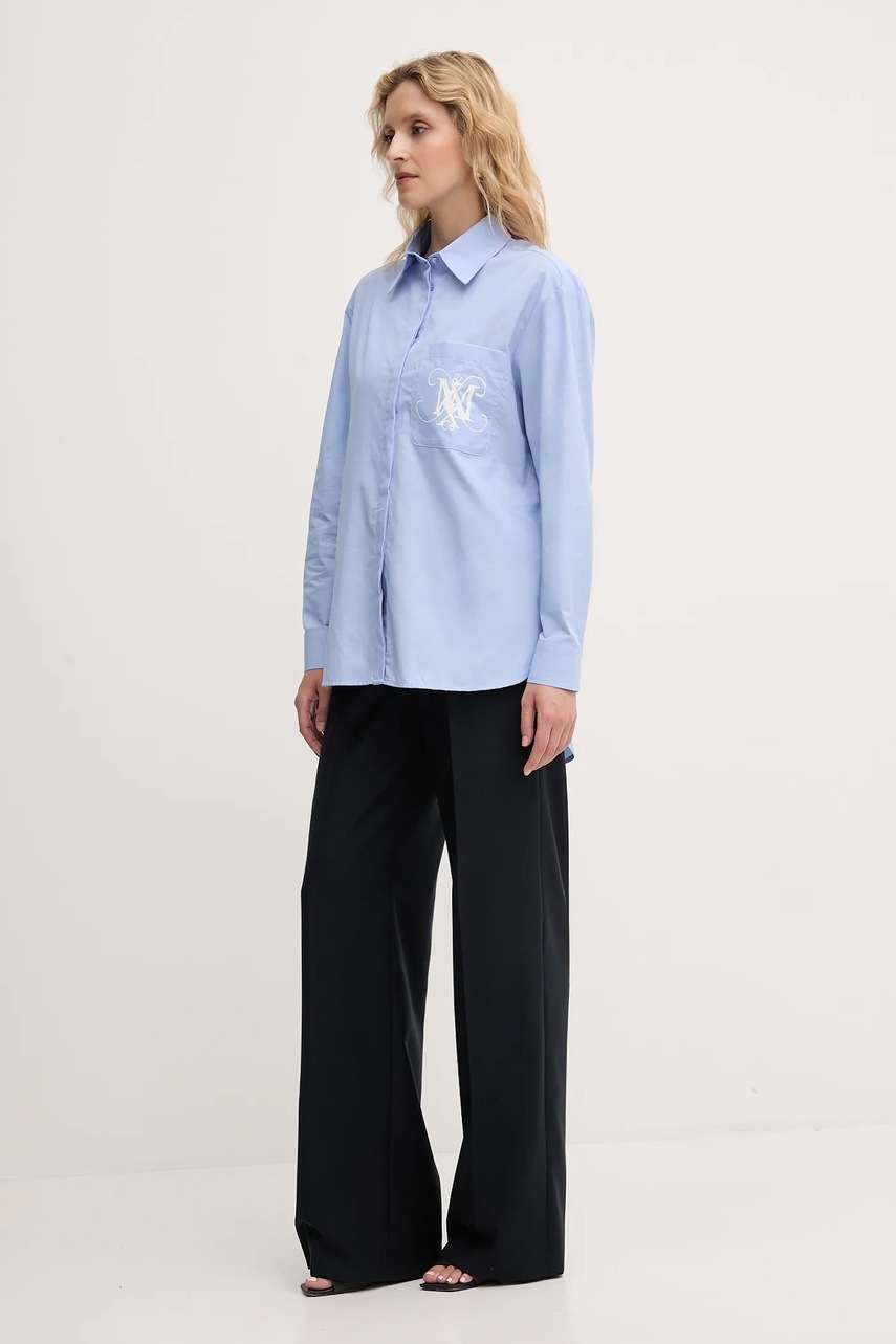 Хлопковая рубашка MAX&Co. relaxed классический воротник 2526116121200