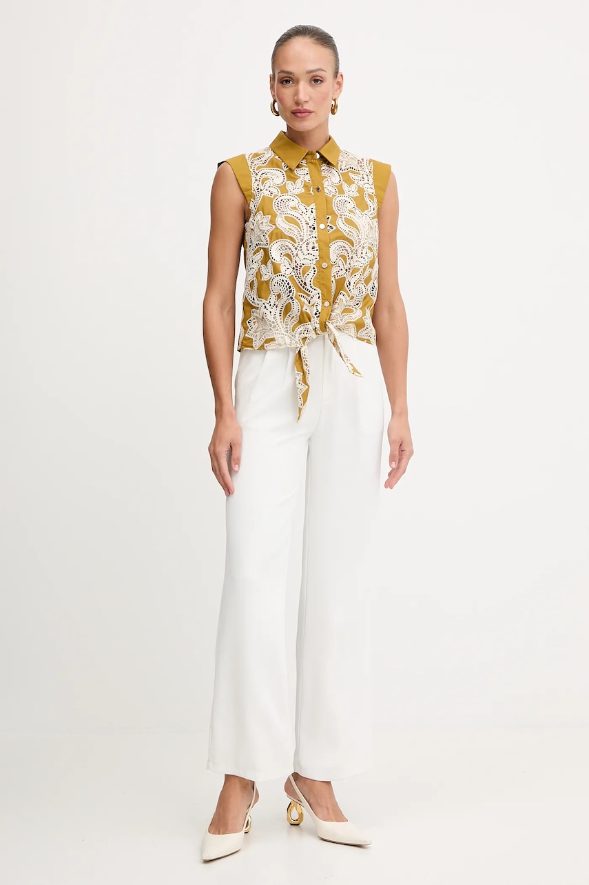 Хлопковая рубашка Morgan цвет зелёный regular классический воротник COILA Хлопковая рубашка Morgan цвет зелёный regular классический воротник COILA