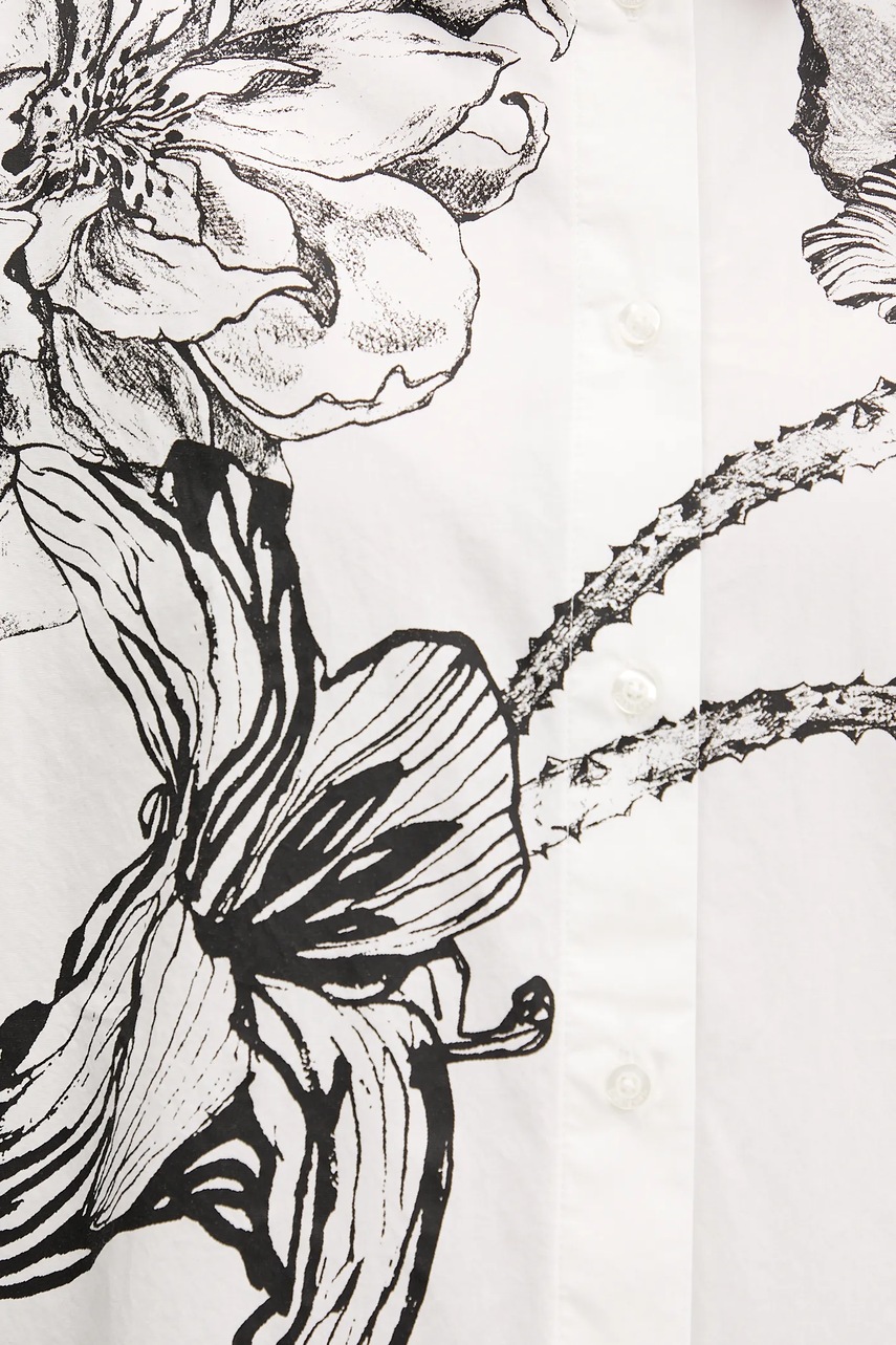 Βαμβακερό πουκάμισο Desigual BYN LACROIX χρώμα: άσπρο, 25WWCW07 φωτογραφία