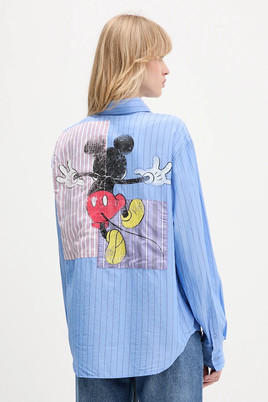 Desigual cămașă MICKYSTRIPES cu guler clasic, relaxed, 25WWCW19