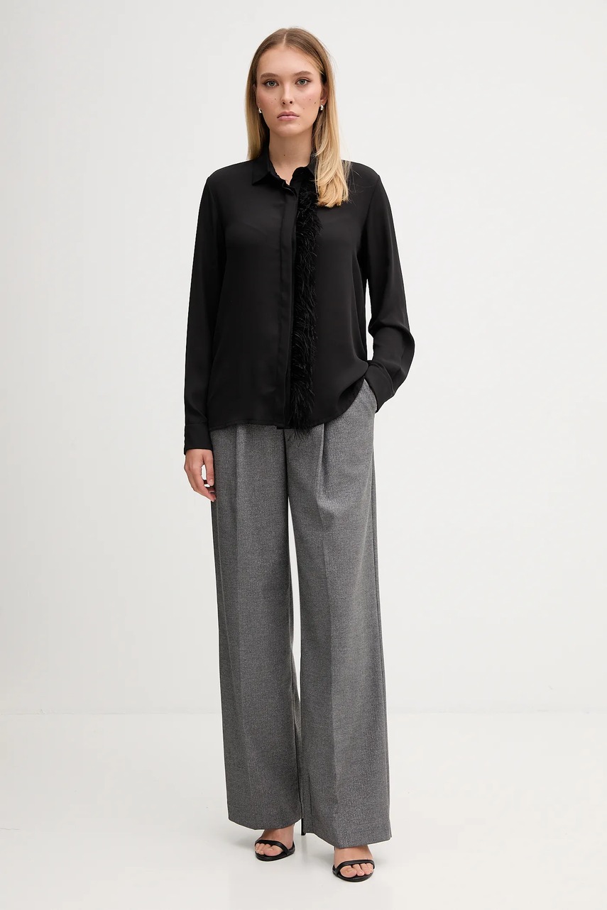 Рубашка Gaudi цвет чёрный regular классический воротник 521FD45030