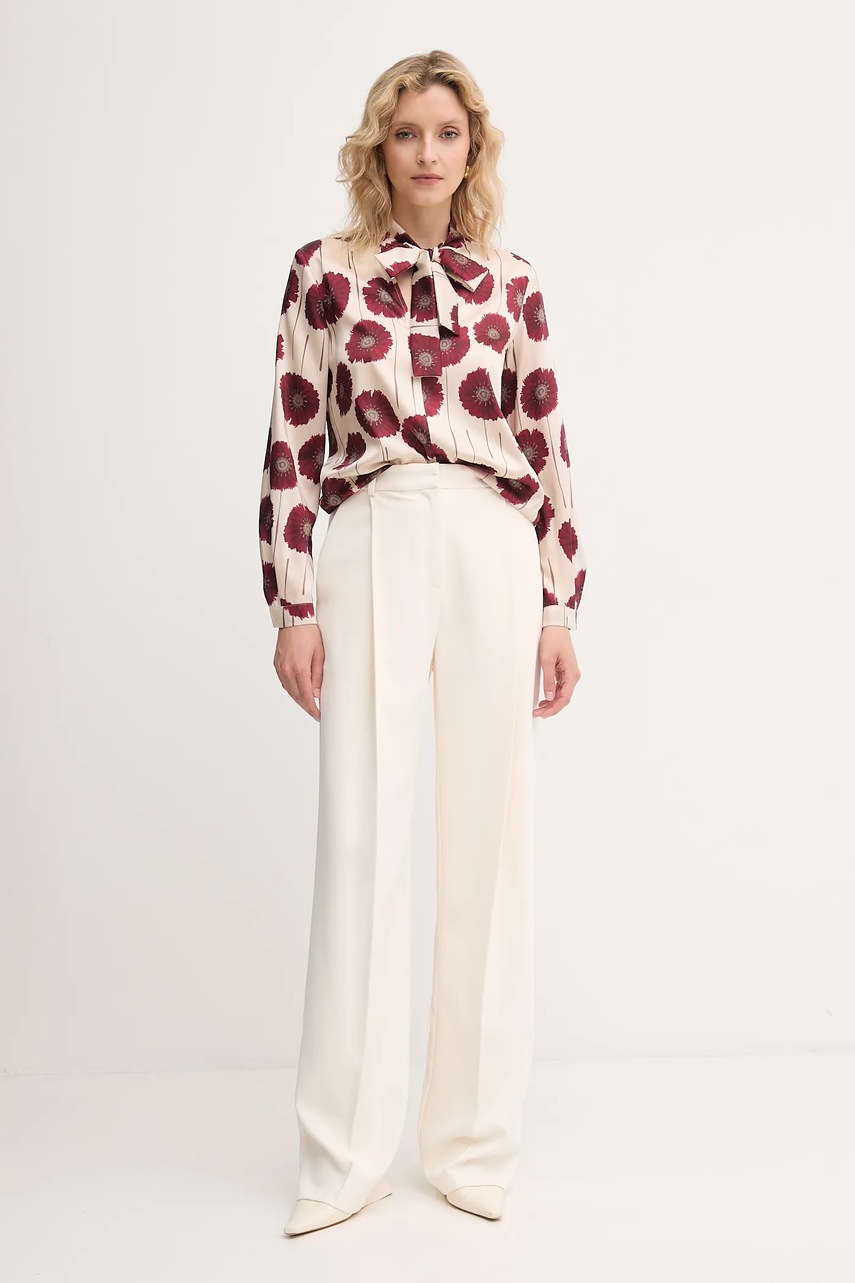 Блузка Marella Emme by Marella цвет бежевый узор 2525116141200