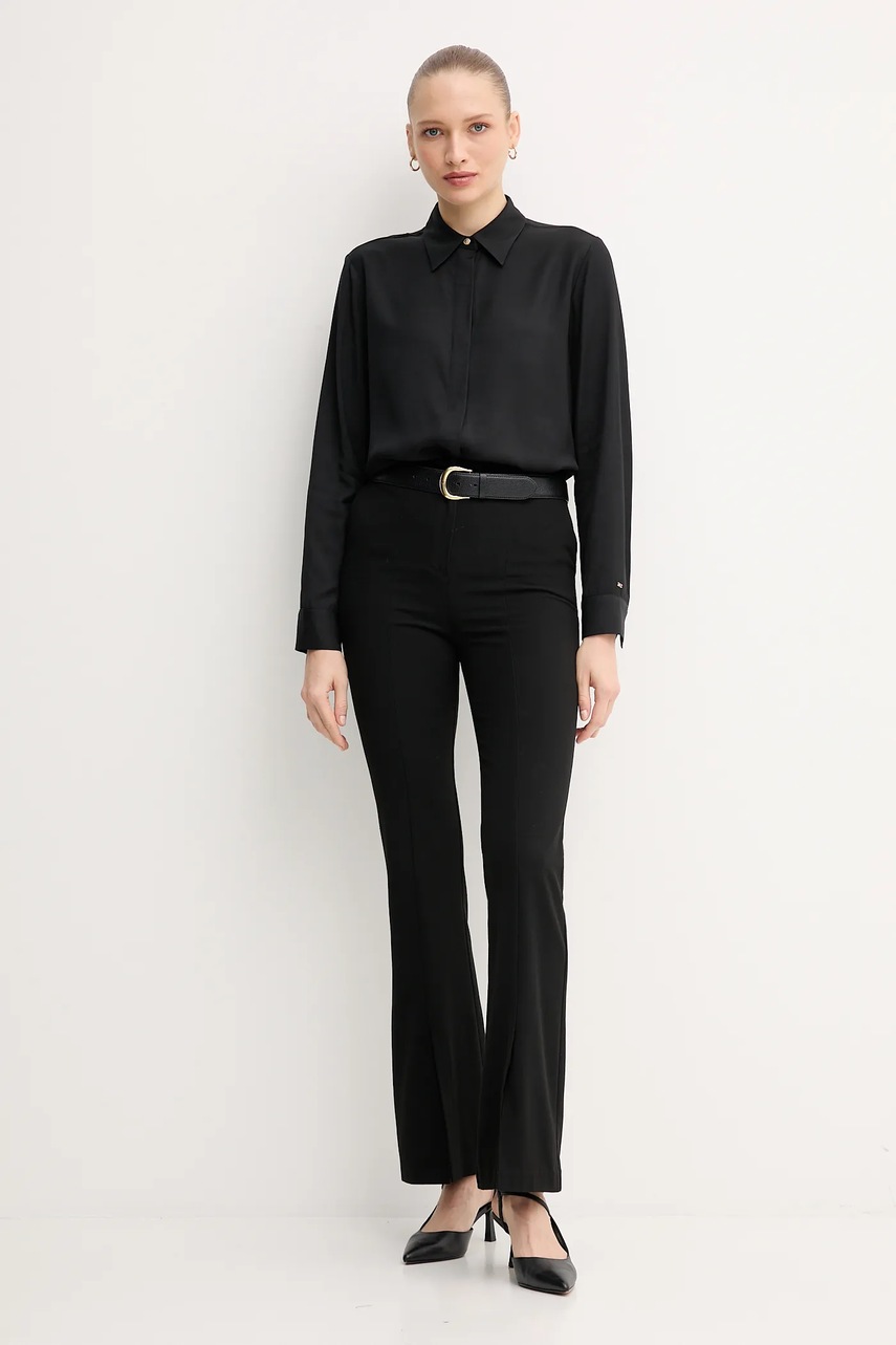 Рубашка Tommy Hilfiger цвет чёрный regular классический воротник WW0WW46597