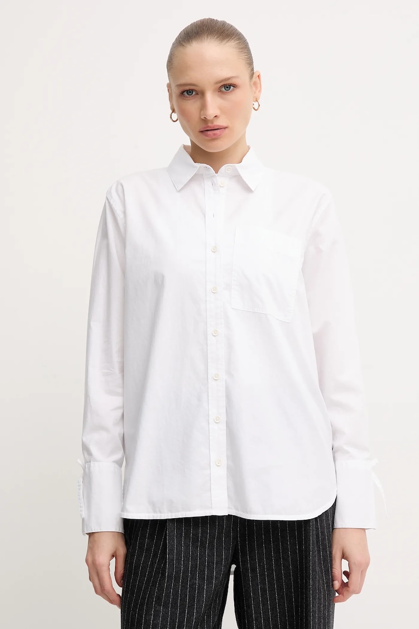 Barbour cămașă din bumbac FREYA culoarea alb, cu guler clasic, regular, LSH1699
