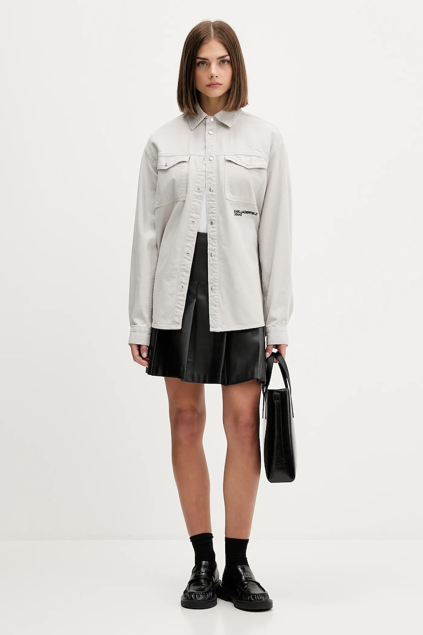 Джинсовая рубашка Karl Lagerfeld Jeans relaxed классический воротник A4W11033 Джинсовая рубашка Karl Lagerfeld Jeans relaxed классический воротник A4W11033